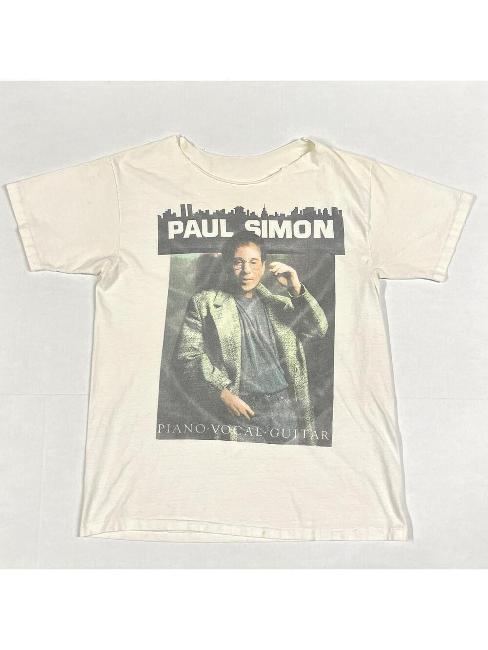 VTG Paul Simon Live & Free In NYC 1991 Concert T Shirt Distressed Cut Neck RARE